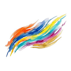 Fototapeta premium Abstract colorful watercolor paint brush stroke