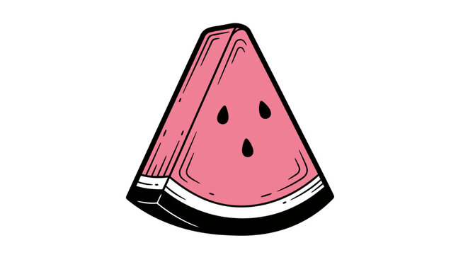 Slice of Pink Watermelon Fruit.