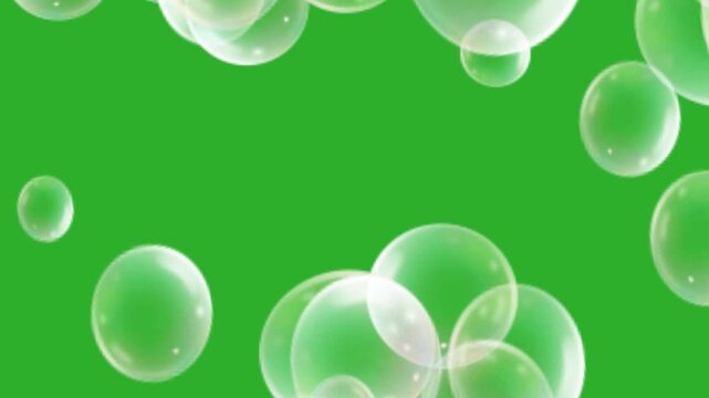 soap bubble green screen footage, perfect for templates, editing, creator content, etc