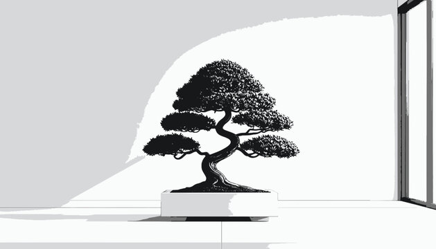 Bonsai Tree in a Pot.