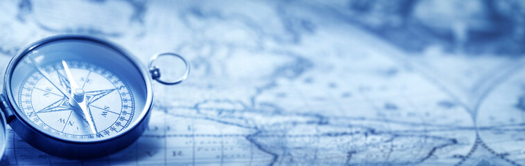 Old compass and map © Alexstar