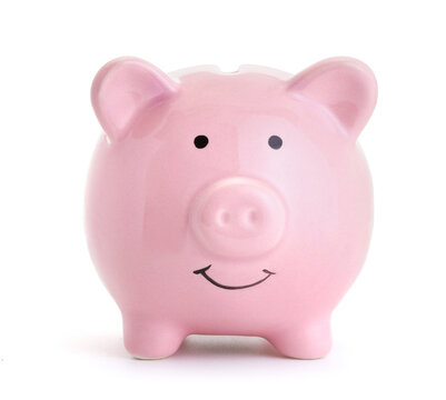 Pink piggy bank
