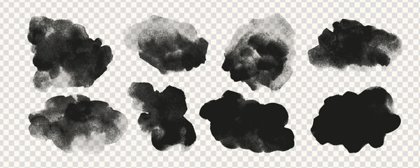 Obraz premium Noisy grainy texture. Gradient distress overlay texture. Rough grunge background. Halftone design. Cloud, fog, dirty water, ink, paint drop. Risograph print effect.