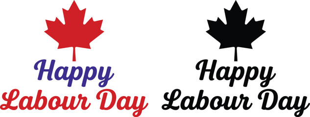 Canadian labour day greeting with maple leafs © MDMasud