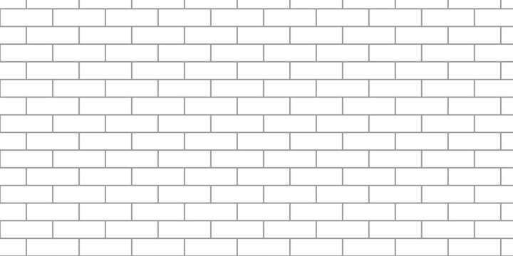 Seamless line brick concrete wall surface tiles. White brick wall texture and solid bricks seamless pattern background.
