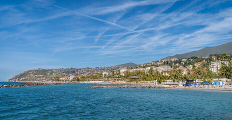 Fototapeta premium Sanremo a resort on the Italian Riviera 