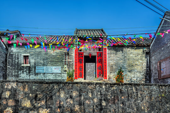 Licha Bagua Village, Zhaoqing city, Guangdong, China. Built 800 years ago, the village is the perfect example of a special category of the vernacular architecture of southern China.