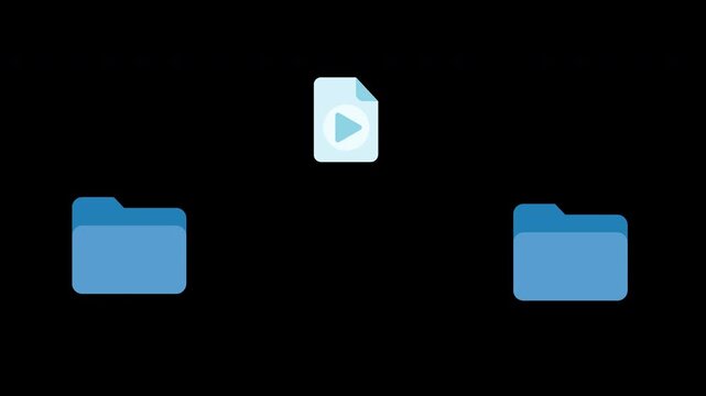 Transparent Alpha Channel Multimedia Film Clip Move Video Folder Cut And Paste Animation