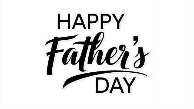 Happy Fathers Day Typography Animation Social Media PSD Template