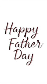 Happy Fathers Day Typography Animation Social Media PSD Template