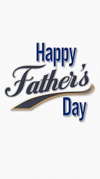 Happy Fathers Day Typography Animation Social Media PSD Template
