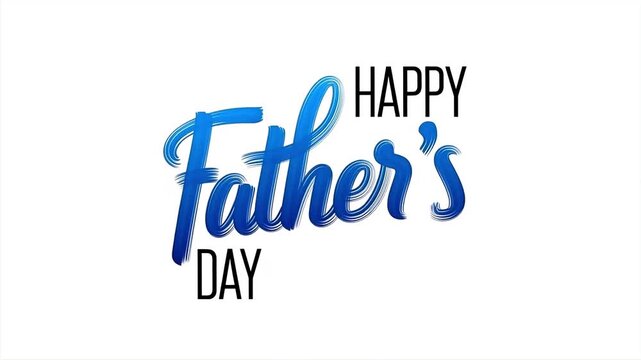 Happy Fathers Day Typography Animation Social Media PSD Template