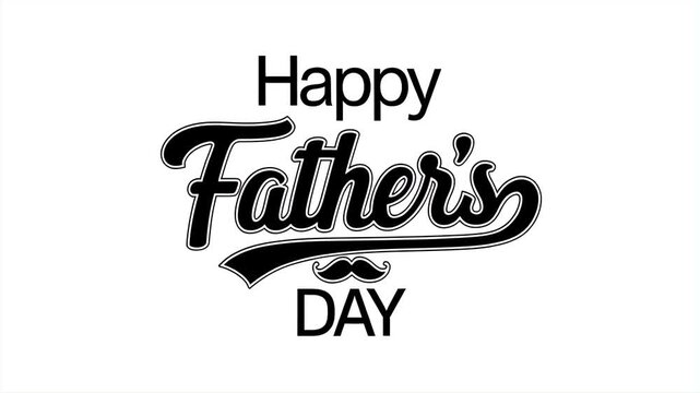 Happy Fathers Day Typography Animation Social Media PSD Template