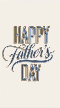 Happy Fathers Day Typography Animation Social Media PSD Template