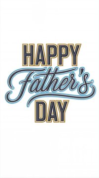Happy Fathers Day Typography Animation Social Media PSD Template