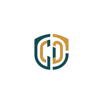 Minimalist CD Letter Logo Design.