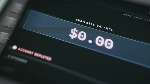 Available Balance 0 Displayed on ATM Screen