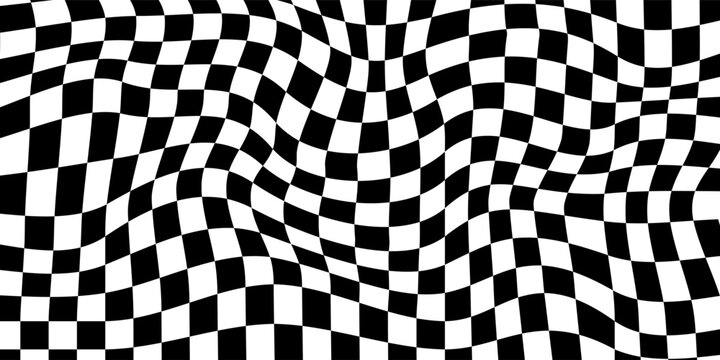 Black and white chess pattern. Checkerboard seamless vector illustration. Abstract checkered checkerboard for game. Grid geometric square shape. Race flag. Retro mosaic floor.