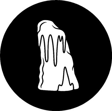White ghost silhouette with dripping effect design.