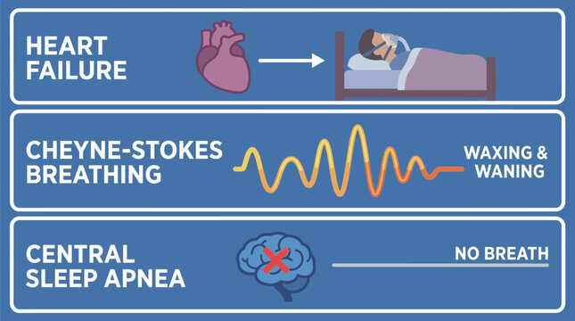Central Sleep Apnea Cheyne Stokes Breathing Pattern in Heart Failure