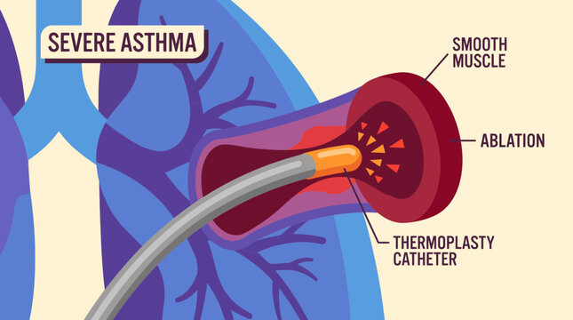 Bronchial Thermoplasty Catheter Ablating Smooth Muscle in Severe Asthma
