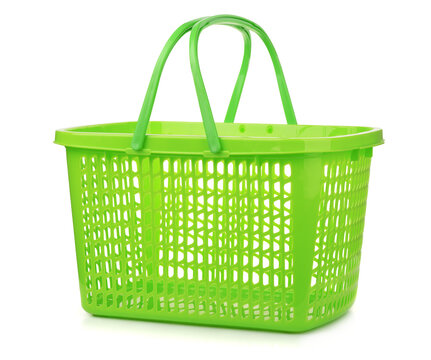 Empty green plastic  basket
