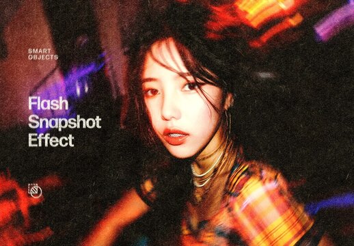 Flash Snapshot Photo Effect For Poster And Social Media Design