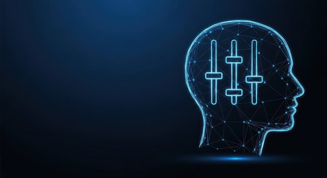 Digital Mind Control Interface Representing Intelligence and Technology