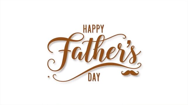 Happy Fathers Day Comemoration Typography Animation Social Media Post PSD Template