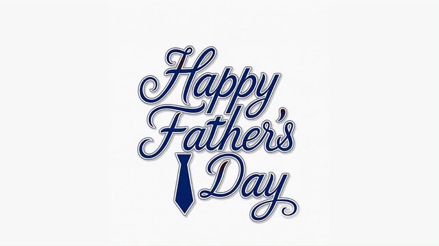 Happy Fathers Day Comemoration Typography Animation Social Media Post PSD Template