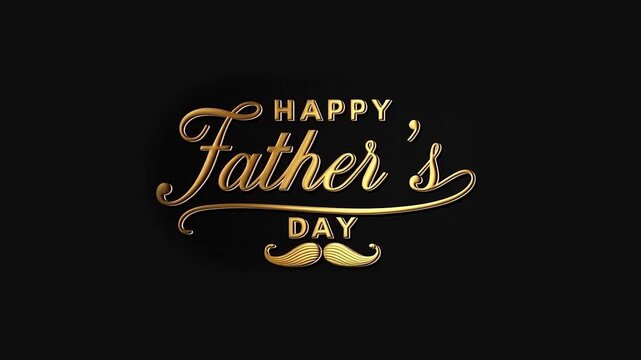 Happy Fathers Day Comemoration Typography Animation Social Media Post PSD Template