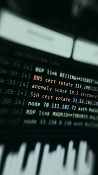 Logs indicating network security events, ethical hacking concept