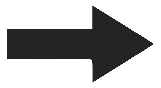 Long arrow. Black arrow pointing right.Direction pointer.Black arrow icons, depicting a sequence or cyclical process, with a simple, flat design.