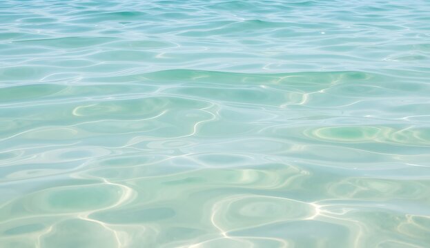 Clear calm ocean water with gentle sunlight reflection creating peaceful and refreshing natural sea scene