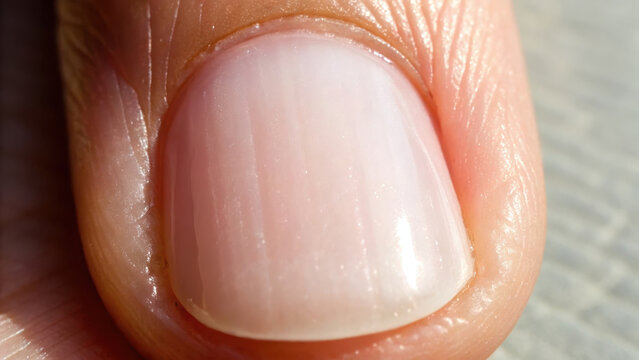 Fingernail closeup smooth texture natural light healthy skin detail