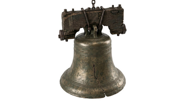 Liberty bell isolated on transparent background