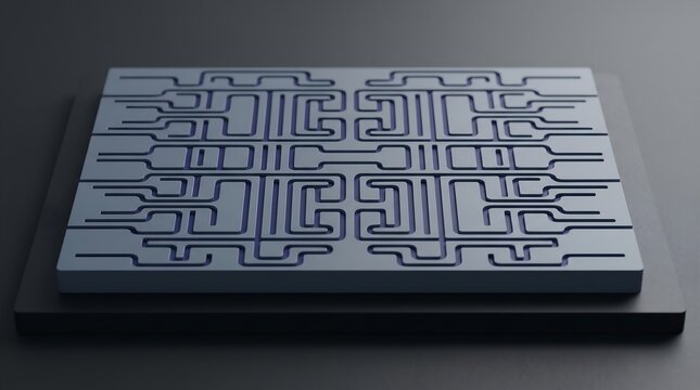Macro 3D Render of Microfluidic Bio Logic Gate Array.