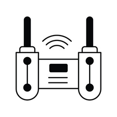 Controller icon with white background vector stock illustration © Abdul