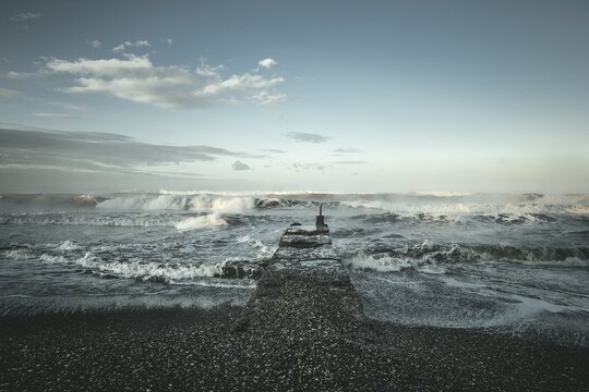 Black Sea beach in Okhamchira, Abkhazia, Georgia