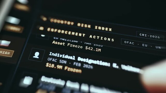 Real-Time Sanctions Monitoring Dashboard for Entities and Corporations