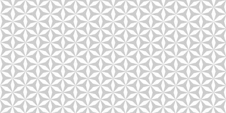 Seamless Gray Geometric Asanoha Pattern Background &mdash; Japanese Hemp Leaf Motif for Textile and Wallpaper