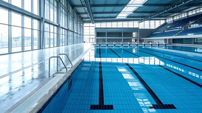 modern indoor swimming arena designed for competitive aquatic sports and training