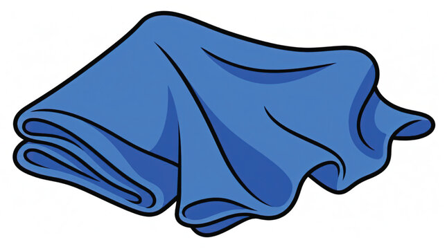 Blue Cloth Fabric Material Textile.