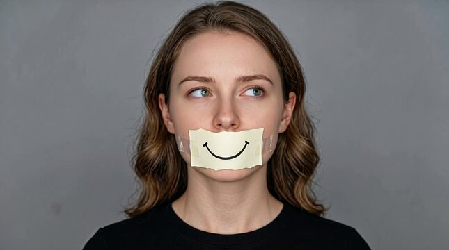 Concepto depresi&oacute;n femenina salud mental sonrisa dibujada papel