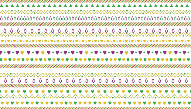 Abstract geometric pattern with ethnic tribal shapes and lines