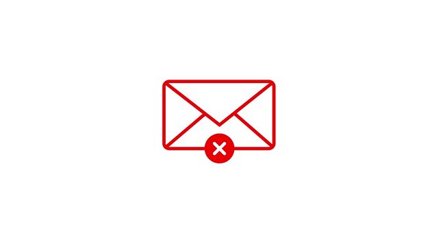 Email Notification Icon Sequence Showing Message Arrival And Deletion Flat Vector Style mail
