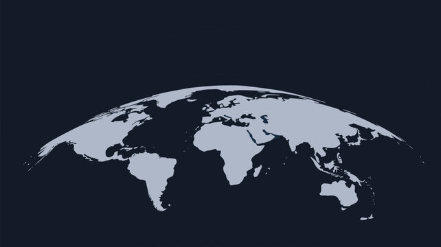 Global Connection: A stylized map of the world, rendered in cool tones against a dark background, illustrates the interconnectedness of continents and the vastness of our planet.