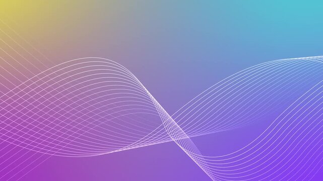 Abstract background with overlapping flowing wave lines forming an elegant sine-like ribbon animation