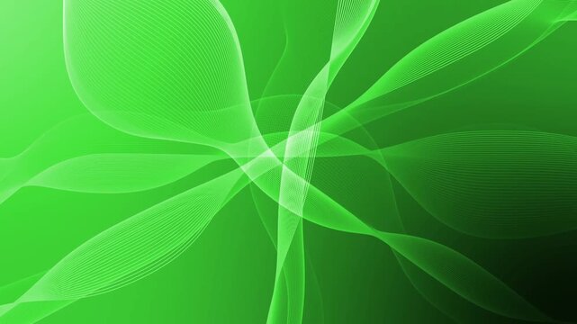 Abstract flowing wave ribbons crossing background animation, smooth translucent lines forming elegant curves