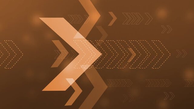 Abstract futuristic background with layered chevron arrows on a dark gradient animation